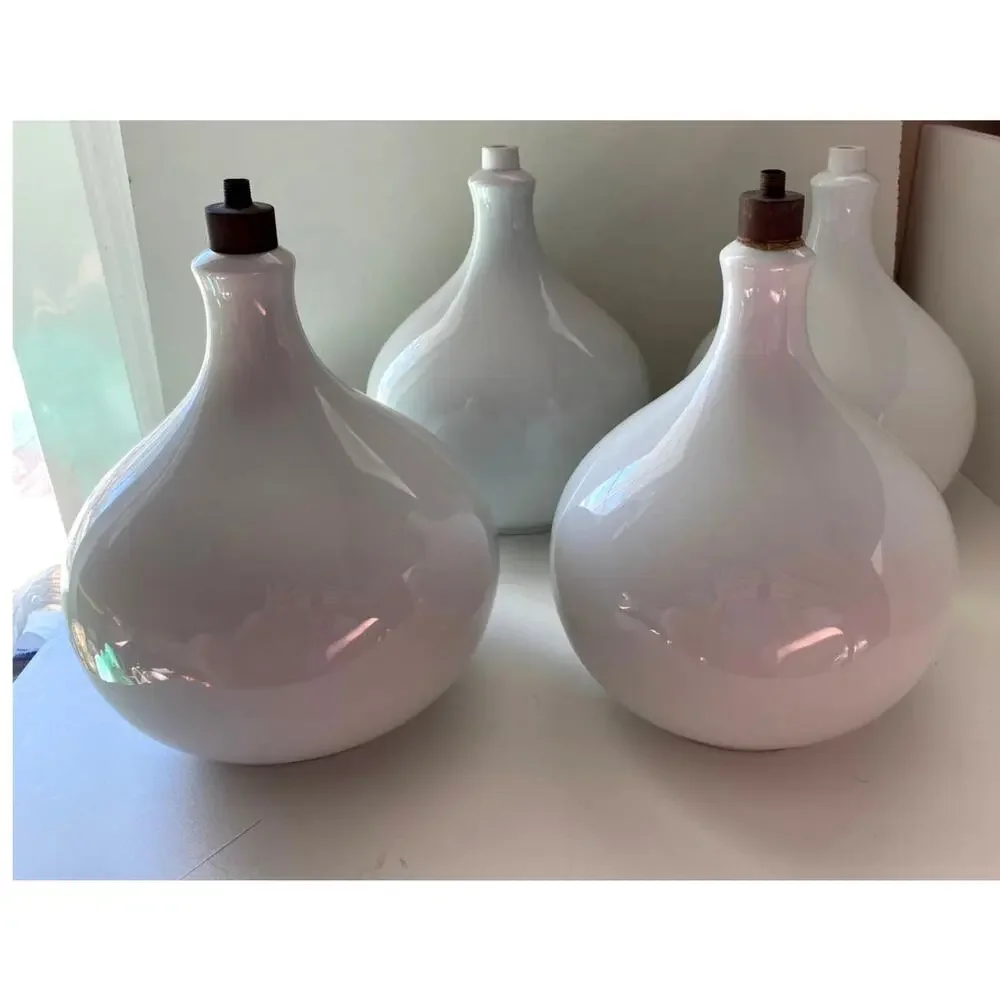 Vintage Gerold Porzellan lamp base, white porcelain, Made W Germany 4 available